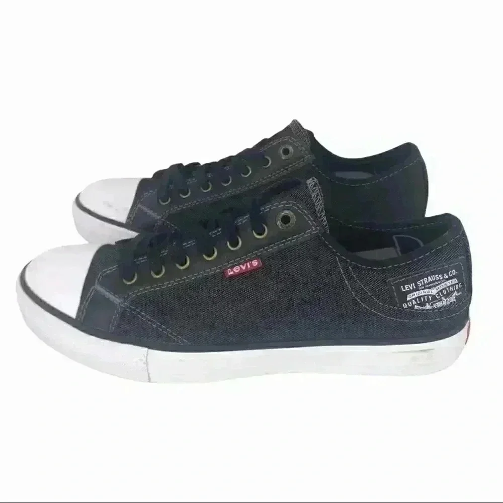 Levi’s Stan Buck C Men’s Sneakers Size 8 Black Denim Retro Comfort Casual